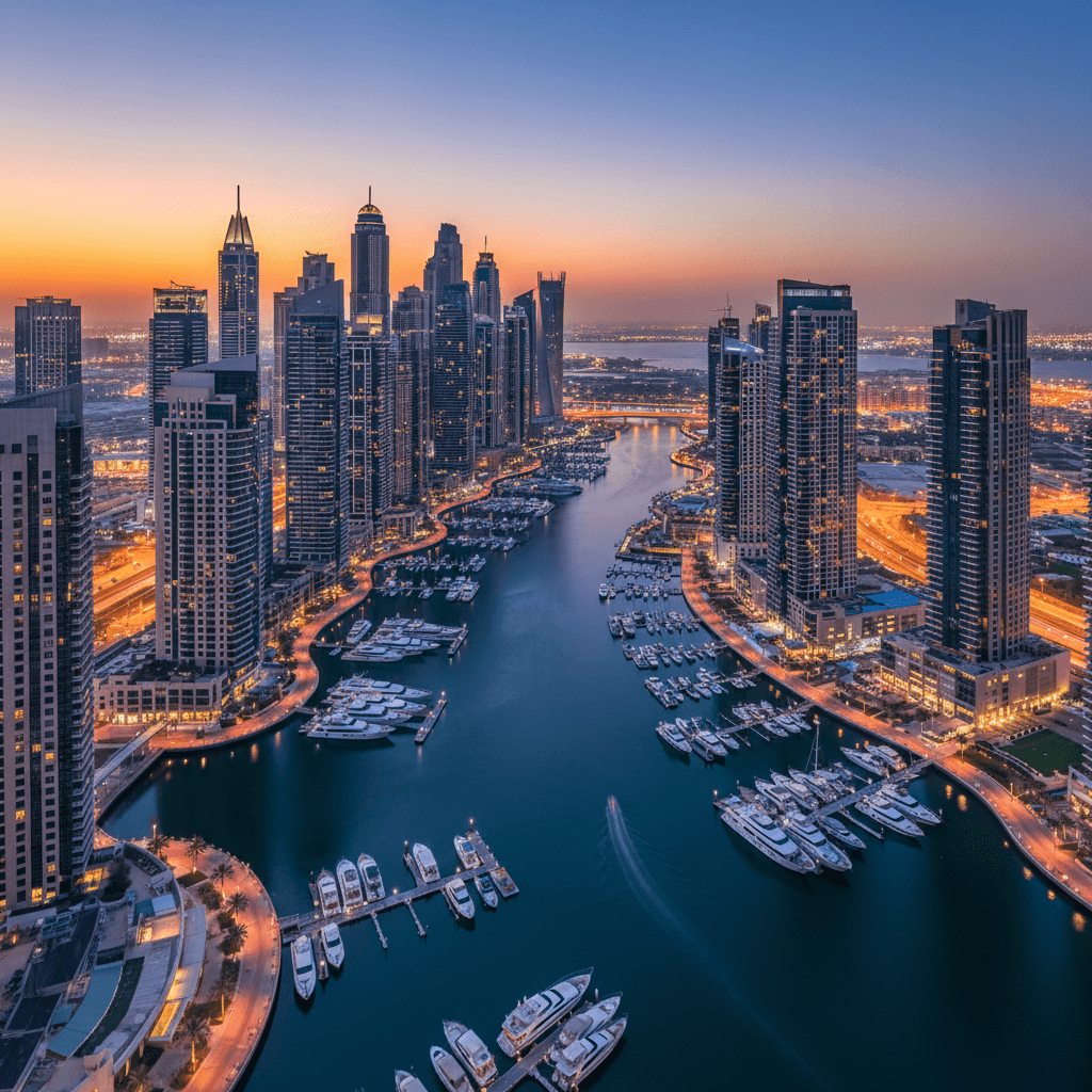Dubai Marina skyline and properties